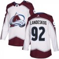 Wholesale Cheap Adidas Avalanche #92 Gabriel Landeskog White Road Authentic Stitched Youth NHL Jersey