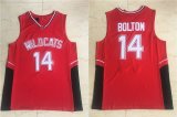 Wholesale Cheap Wildcats #14 Troy Bolton High School Red Soul Swingman Basketball Jersey