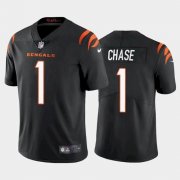 Wholesale Cheap Men's Cincinnati Bengals #1 Ja'Marr Chase Black 2021 Limited Football Jersey