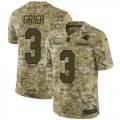Wholesale Cheap Nike Panthers #3 Will Grier Camo Men's Stitched NFL Limited 2018 Salute To Service Jersey