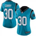 Wholesale Cheap Nike Panthers #30 Stephen Curry Blue Alternate Women's Stitched NFL Vapor Untouchable Limited Jersey