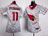 Wholesale Cheap Nike Cardinals #11 Larry Fitzgerald Zebra Women's Stitched NFL Elite Jersey