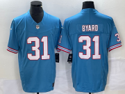 Wholesale Cheap Men's Tennessee Titans #31 Kevin Byard Light Blue 2023 F.U.S.E. Vapor Limited Throwback Stitched Football Jersey
