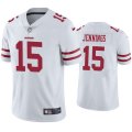 Cheap Mens San Francisco 49ers #15 Jauan Jennings Nike White Vapor Limited Player Jersey