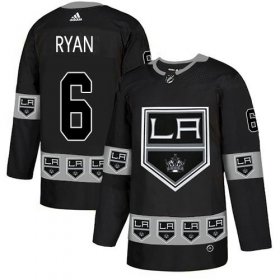 Wholesale Cheap Adidas Kings #6 Joakim Ryan Black Authentic Team Logo Fashion Stitched NHL Jersey
