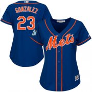 Wholesale Cheap Mets #23 Adrian Gonzalez Blue Alternate Women's Stitched MLB Jersey