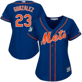 Wholesale Cheap Mets #23 Adrian Gonzalez Blue Alternate Women\'s Stitched MLB Jersey