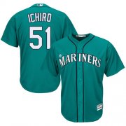 Wholesale Cheap Mariners #51 Ichiro Suzuki Green Cool Base Stitched Youth MLB Jersey