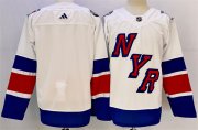 Cheap Men's New York Rangers Blank White 2024 Stadium Series Stitched Jersey