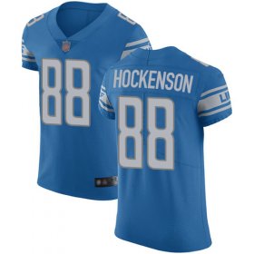 Wholesale Cheap Nike Lions #88 T.J. Hockenson Blue Team Color Men\'s Stitched NFL Vapor Untouchable Elite Jersey