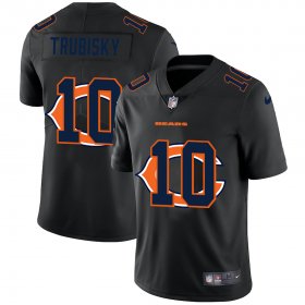 Wholesale Cheap Chicago Bears #10 Mitchell Trubisky Men\'s Nike Team Logo Dual Overlap Limited NFL Jersey Black