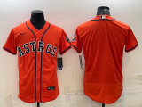 Wholesale Cheap Men's Houston Astros Blank Orange Stitched MLB Flex Base Nike Jersey