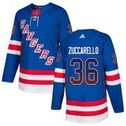 Wholesale Cheap Adidas Rangers #36 Mats Zuccarello Royal Blue Home Authentic Drift Fashion Stitched NHL Jersey