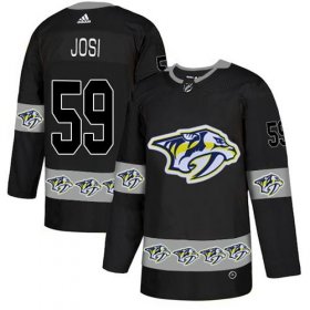 Wholesale Cheap Adidas Predators #59 Roman Josi Black Authentic Team Logo Fashion Stitched NHL Jersey