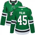 Cheap Adidas Stars #45 Roman Polak Green Home Authentic Women's Stitched NHL Jersey