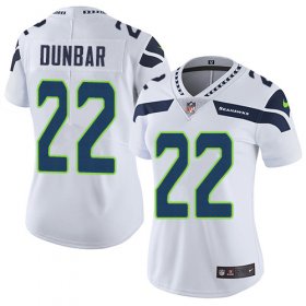 Wholesale Cheap Nike Seahawks #22 Quinton Dunbar White Women\'s Stitched NFL Vapor Untouchable Limited Jersey