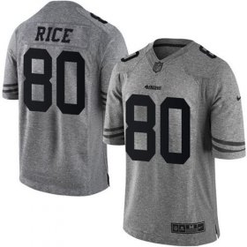 Wholesale Cheap Nike 49ers #80 Jerry Rice Gray Men\'s Stitched NFL Limited Gridiron Gray Jersey
