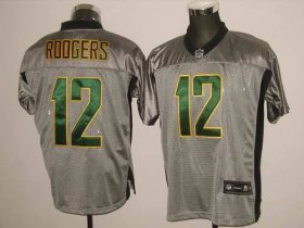 Wholesale Cheap Packers #12 Aaron Rodgers Grey Shadow Stitched NFL Jersey