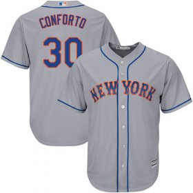 Wholesale Cheap Mets #30 Michael Conforto Grey Cool Base Stitched Youth MLB Jersey
