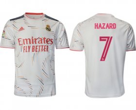 Wholesale Cheap Men 2021-2022 Club Real Madrid home aaa version white 7 Adidas Soccer Jerseys