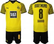 Wholesale Cheap Men 2021-2022 Club Borussia Dortmund home 8 yellow Soccer Jersey