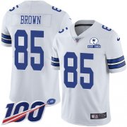 Wholesale Cheap Nike Cowboys #85 Noah Brown White Men's Stitched With Established In 1960 Patch NFL 100th Season Vapor Untouchable Limited Jersey