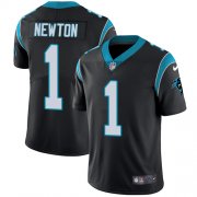 Wholesale Cheap Nike Panthers #1 Cam Newton Black Team Color Men's Stitched NFL Vapor Untouchable Limited Jersey