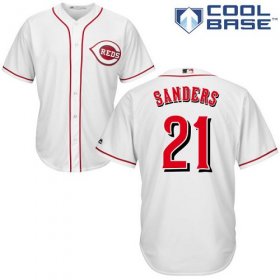 Wholesale Cheap Reds #21 Reggie Sanders White Cool Base Stitched Youth MLB Jersey