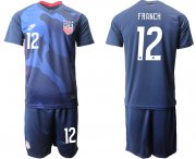 Wholesale Cheap Men 2020-2021 Season National team United States away blue 12 Soccer Jersey1