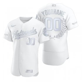 Wholesale Cheap Washington Nationals Custom Men\'s Nike Platinum MLB MVP Limited Player Edition Jersey