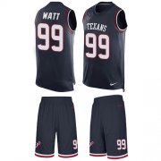Wholesale Cheap Nike Texans #99 J.J. Watt Navy Blue Team Color Men's Stitched NFL Limited Tank Top Suit Jersey