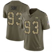 Wholesale Cheap Nike Buccaneers #93 Ndamukong Suh Olive/Camo Men's Stitched NFL Limited 2017 Salute To Service Jersey