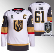 Wholesale Cheap Men's Vegas Golden Knights #61 Mark Stone White 2023 Stanley Cup Champions Stitched Jersey