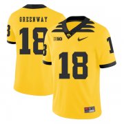Wholesale Cheap Iowa Hawkeyes 18 Chad Greenway Yellow College Football Jersey