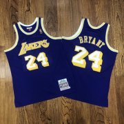 Wholesale Cheap Men's Los Angeles Lakers #24 Kobe Bryant Purple Gold NBA 2007-08 Hardwood Classics Soul AU Throwback Jersey
