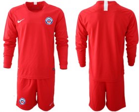 Wholesale Cheap Chile Blank Home Long Sleeves Soccer Country Jersey