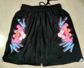 Wholesale Cheap Men\'s Miami Heat Pink Black Just Don Swingman Throwback Shorts
