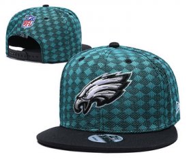 Wholesale Cheap Eagles Team Logo Green Black Adjustable Hat TX