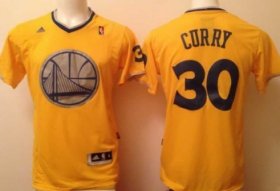 Wholesale Cheap Golden State Warriors #30 Stephen Curry Revolution 30 Swingman 2013 Christmas Day Yellow Jersey