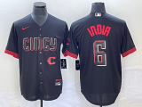 Wholesale Cheap Men's Cincinnati Reds #6 Jonathan India Black 2023 City Connect With Patch Stitched Jersey1