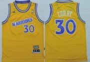 Wholesale Cheap Golden State Warriors #30 Stephen Curry 1988-89 Yellow Swingman Throwback Jersey