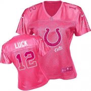 Wholesale Cheap Nike Colts #12 Andrew Luck Pink Women's Fem Fan NFL Game Jersey