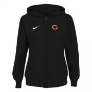 Wholesale Cheap Nike Chicago Bears Ladies Tailgater Full Zip Hoodie Black