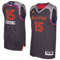 Wholesale Cheap Men's Western Conference Sacramento Kings #15 DeMarcus Cousins adidas Black Charcoal 2017 NBA All-Star Game Swingman Jersey