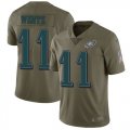 Wholesale Cheap Nike Eagles #11 Carson Wentz Olive Youth Stitched NFL Limited 2017 Salute to Service Jersey