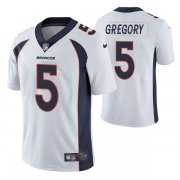 Wholesale Cheap Men's Denver Broncos #5 Randy Gregory White Vapor Untouchable Limited Stitched Jersey