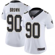 Wholesale Cheap Nike Saints #90 Malcom Brown White Women's Stitched NFL Vapor Untouchable Limited Jersey