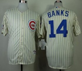 Wholesale Cheap Cubs #14 Ernie Banks Cream 1969 Turn Back The Clock Stitched MLB Jersey