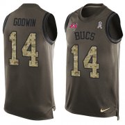 Wholesale Cheap Nike Buccaneers #14 Chris Godwin Green Men's Stitched NFL Limited Salute To Service Tank Top Jersey