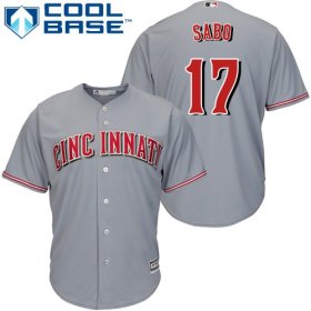 Wholesale Cheap Reds #17 Chris Sabo Grey Cool Base Stitched Youth MLB Jersey